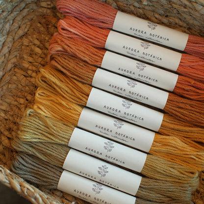 Set hilos Mouliné teñidos con tintes naturales